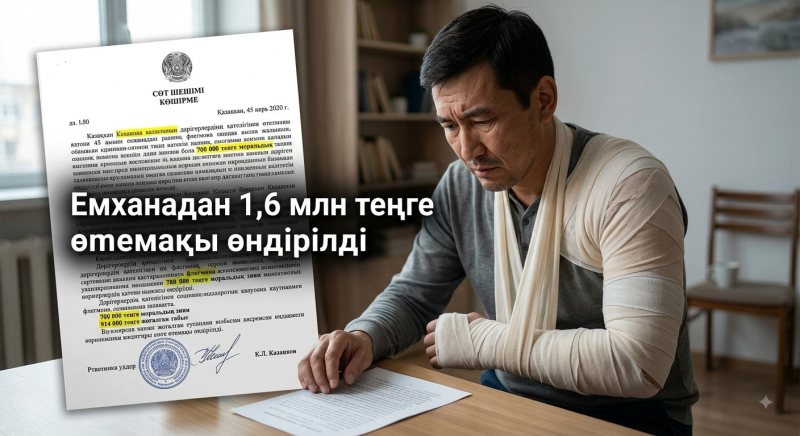 Дәрігерлердің қателігінен флегмонаға ұласқан: Ақмола облысындағы емхана науқасқа 1,6 млн теңге төлейді